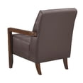 thumbnail image 6 of Lexicon Crafton Leather Accent Chair in Dark brown, 6 of 10