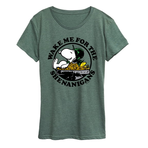 Peanuts - Snoopy & Woodstock Shenanigans - Women's Short Sleeve Graphic T-Shirt