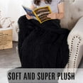 thumbnail image 4 of Softlife Extra Soft Faux Fur Throw Blanket with Sherpa Warm Underside, 50"x60" , Black, 4 of 7