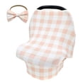 thumbnail image 2 of Ensemble de Serviette d'Allaitement à Carreaux et Bandeau de Sécurité Multifonction pour Bébé, 2 of 5