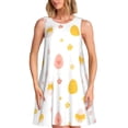 thumbnail image 1 of Balery Funny Chicken Vestidos de verano para mujer con estampado: vestido holgado sin mangas, vestido playero informal y cómodo para días calurosos., 1 of 7