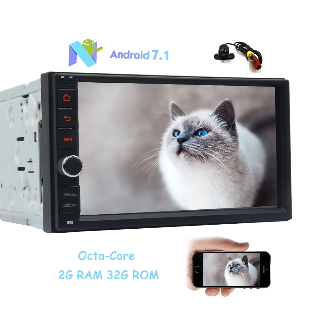Android 7.1 Bluetooth Car Stereo Radio 2 DIN 7" Video Player GPS Wifi Quad Core 