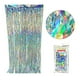 thumbnail image 2 of Herunwer Iridescent Party Streamers Backdrop - Neon Transparent Holographic Tinsel Foil Fringe Curtain, 2 of 6