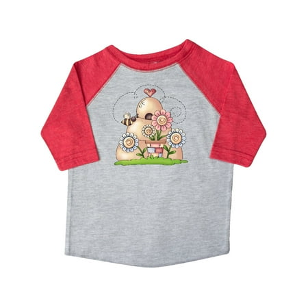 

Inktastic Spring Beehive with Bumble Bee and Flowers Gift Toddler Boy Girl T-Shirt