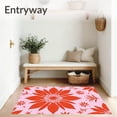 thumbnail image 3 of ODIKA 3'x5' Machine Washable Non-Slip Area Rug, Lotus Bloom Serenity Peaceful Yoga Mindfulness Throw High Traffic Rug, Pink, 707936, 3 of 7