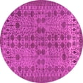 thumbnail image 1 of Ahgly Company Indoor Round Abstract Pink Modern Area Rugs, 6' Round, 1 of 4