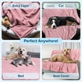 thumbnail image 6 of PETMAKER Dog Blanket - 60x70in Sherpa Blanket for Bed, Couch, or Car (Pink), 6 of 9