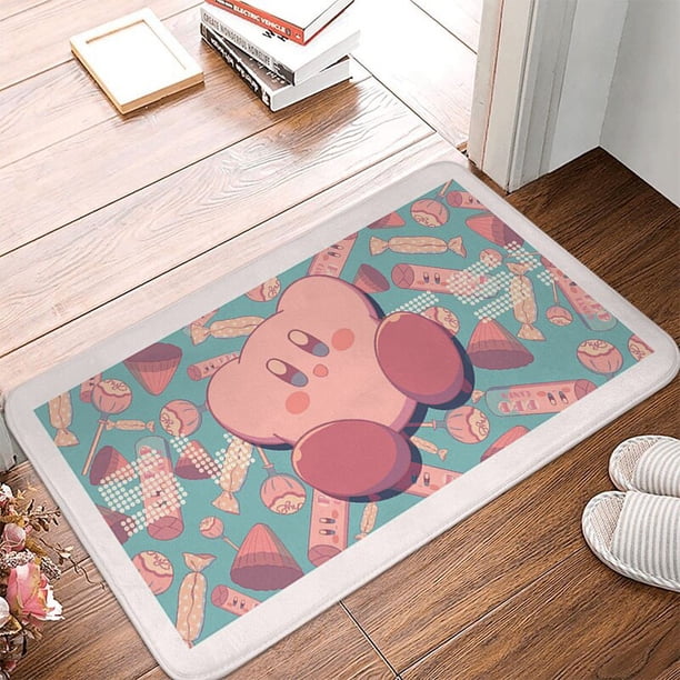 Kirbys-felpudo para sala de estar, felpudo para puerta de entrada, Felpudo de baño, Alfombra de dormitorio, alfombrillas de piso, Alfombra de cocina antideslizante lavable Fivean unisex