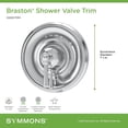 thumbnail image 3 of Symmons S5890TRM Braston Traditional Valve Trim Only - Chrome, 3 of 7