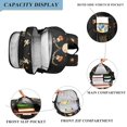 thumbnail image 3 of FORMRS Unisex School Backpack 17" Student Travel Bag with Laptop Compartment, Black Halloween Dancing, 3 of 7