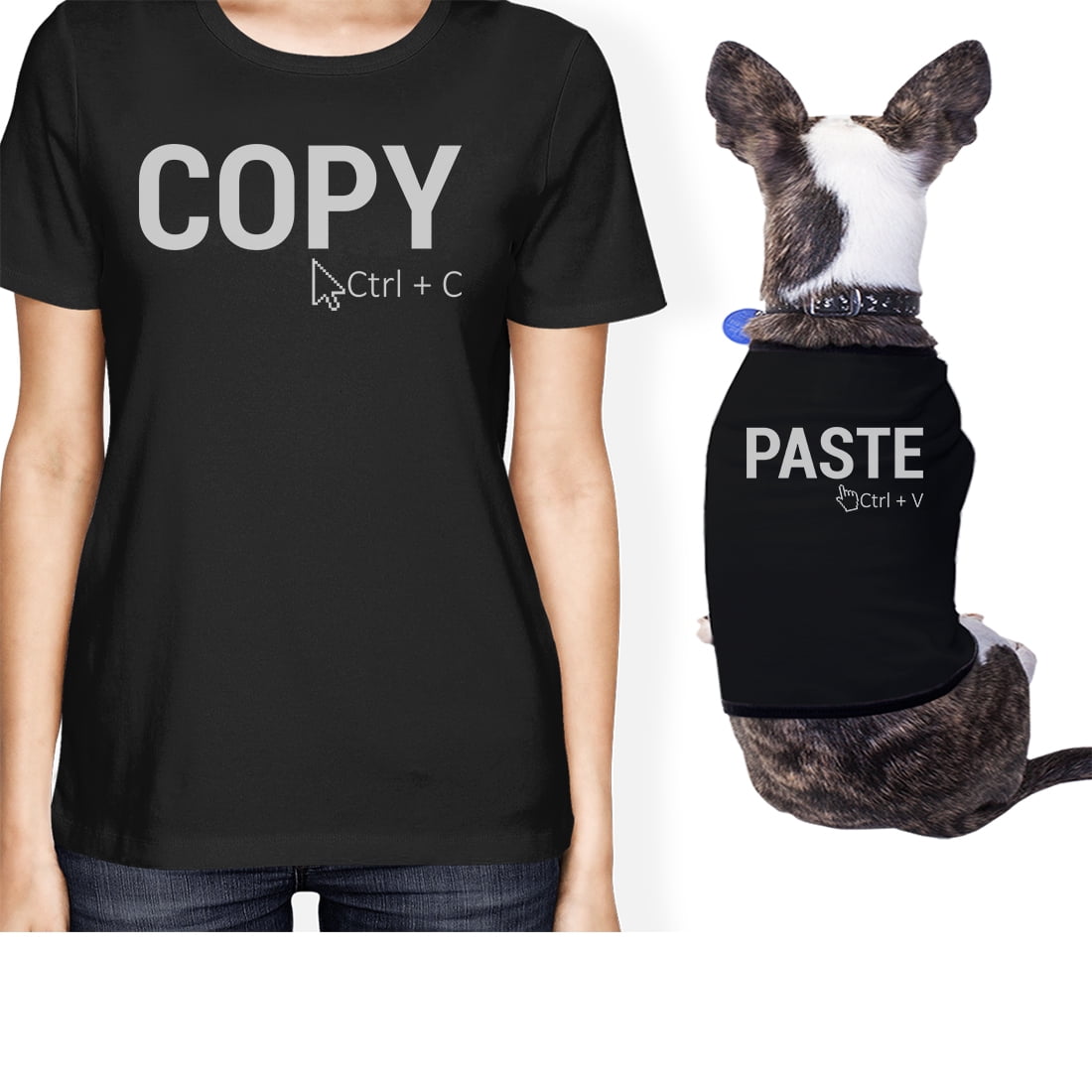 cat and owner matching shirts