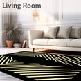 thumbnail image 2 of ODIKA 5'x7' Machine Washable Non-Slip Area Rug, Striking Zigzag Trendy Fashionable Bold Statement High Traffic Rug, Black, 597128, 2 of 7
