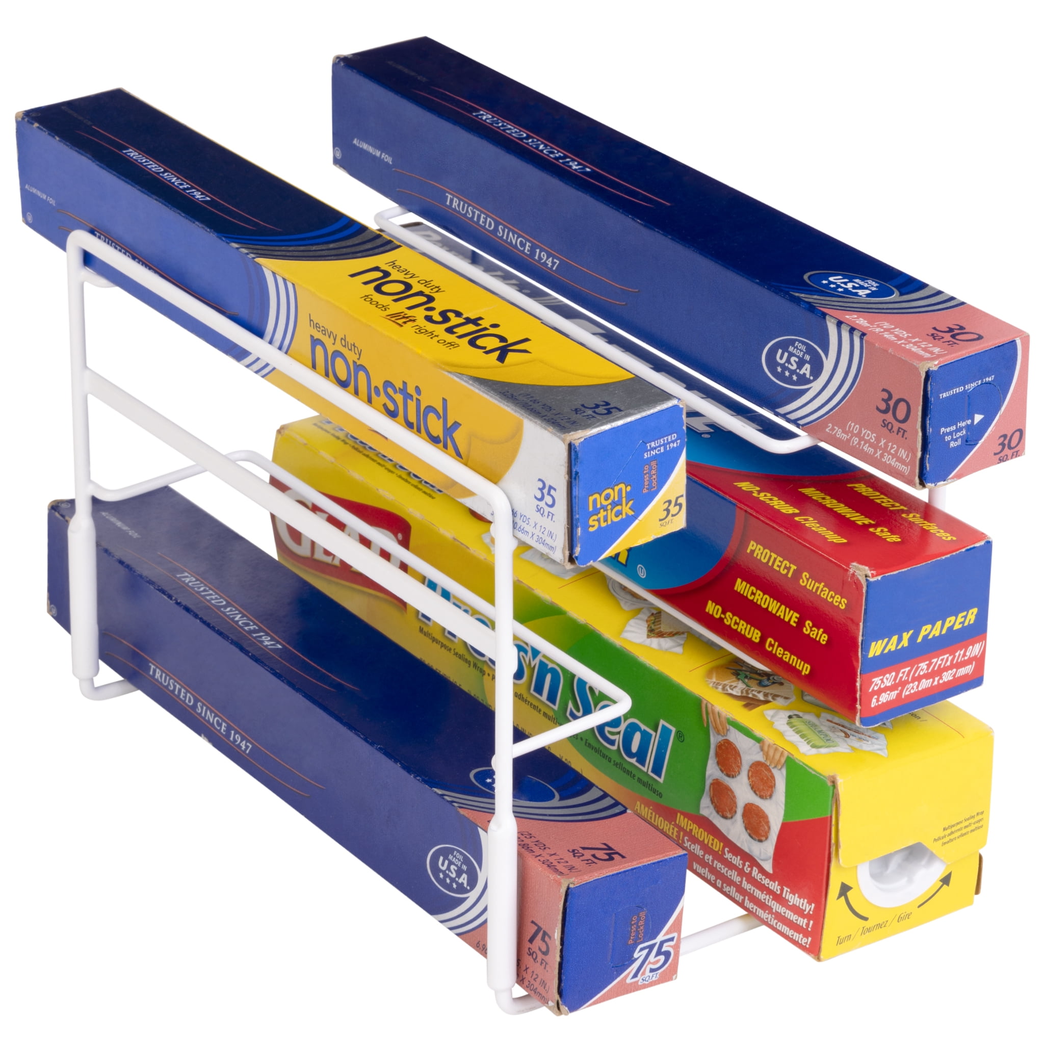 Mainstays 3-Tier Metal Wire Wrap Stand, White