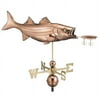 Good Directions Bass with Lure Weathervane, Pure Copper - 36"L