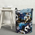 thumbnail image 5 of Goofa Football Printed Circular Hamper,Laundry Basket with Handles,Storage Baskets Foldable,Large Capacity Laundry Hamper-Medium, 5 of 8