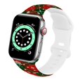 thumbnail image 5 of Correa De Reloj Navideña Con Copos De Nieve, Regalos Navideños, Correa De Reloj Inteligente A Cuadros Rojos Y Verdes, Compatible Con Reloj De 38 Mm, 40 Mm, 41 Mm, Correa De Silicona Suave De Repuesto, 5 of 5