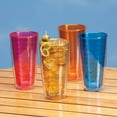 thumbnail image 2 of Rainbow Insulated Plastic Tumblers, Set of 4, 24 oz, Modern, Multicolor, 2 of 4