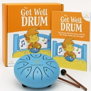 Sounds of Silence Steel Tongue Drum for Kids, Get Well Musical Gift Set with Storybook and Songbook, 6 inch, 8 notes