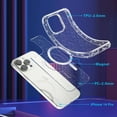 thumbnail image 2 of Dteck for iPhone 14 Pro 6.1 Inch Clear Magnetic Case, Slim Lightweight Transparent Case MagSafe Wireless Charging Raised Edges Camera Lens Protection Shockproof Cover for iPhone 14 Pro,Shiny White, 2 of 5