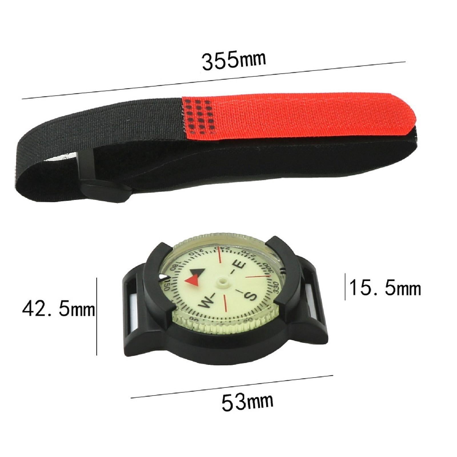 figatia Scuba Diving Compass Scuba Compass Waterproof Thck Shell Compact Outdoor Camping Compass Wrist Compass for Survival Emergency