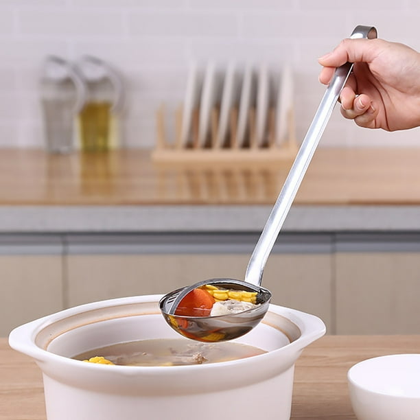 Stainless Steel Soup Spoon Large Colander Kitchen Dualuse Hot Pot