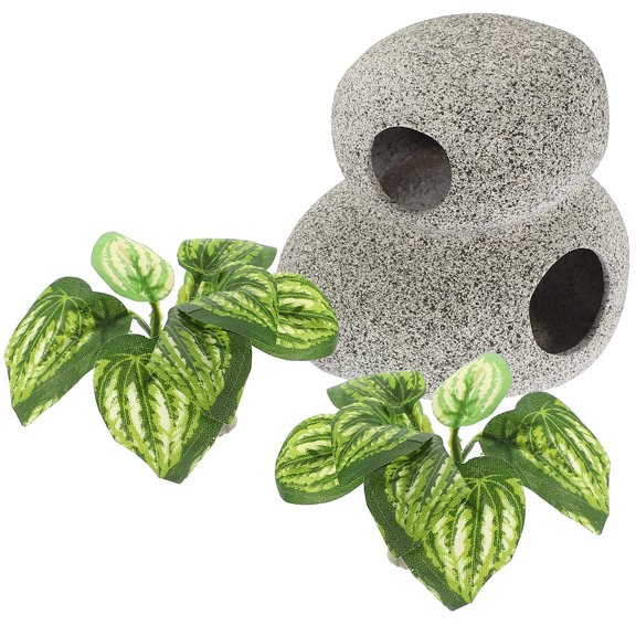 Aquarium Artificial Plants Statue Betta Fish Ornament Tank Decorations Cave Supply