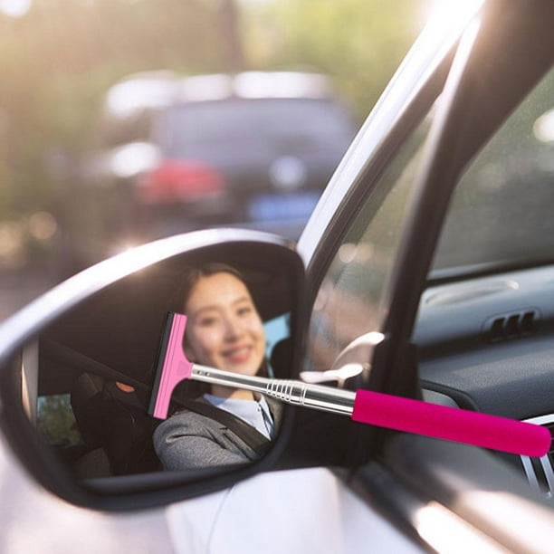 Limpiador de Parabrisas Retráctil, Herramienta de Limpieza Automática, Cepillo de Parabrisas, Escobilla de Goma para Ventana, Limpiaparabrisas, Limpia Rosado DYNWAVEMX Limpiador de parabrisas