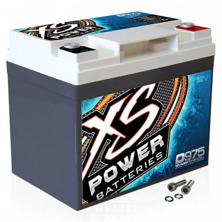 XS Power D975 12 Volt AGM 2100 Amp Sealed Power Cell Car Battery with Hardware