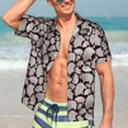 thumbnail image 5 of KLL Men's Hawaiian Shirt Short Sleeve Button Down Beach Shirts-Hand Drawn Pig, 5 of 5