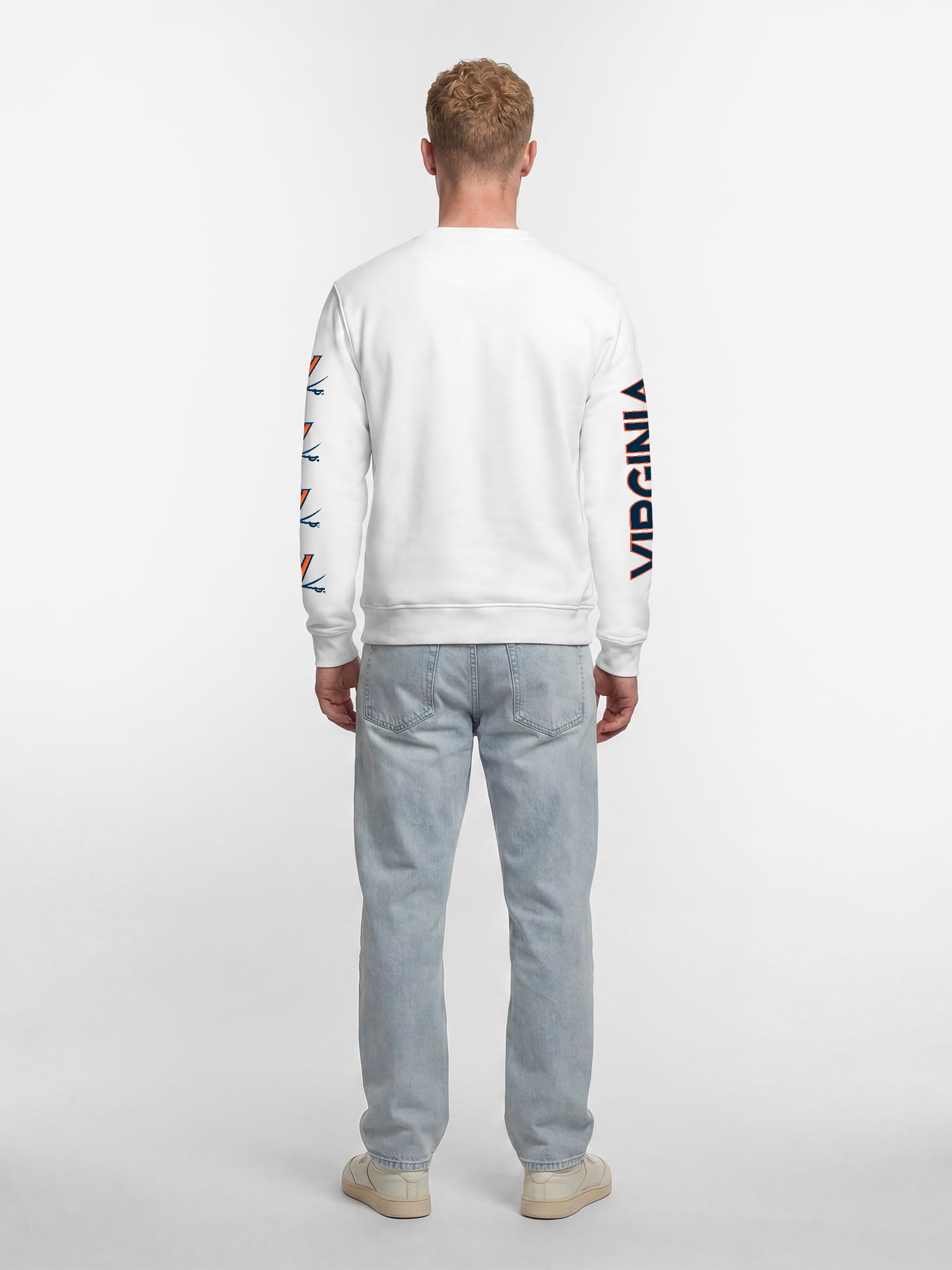 Virginia Cavaliers Reebok Mens White Crew Sweatshirt