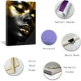 thumbnail image 5 of ZHONGYUTONG African American Canvas Wall Art Black Gold Woman Face Painting Prints Abstract Portrait Pictures for Black Girl Room Bedroom Decor (16.00" x 24.00"), 5 of 6