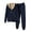 Navy, variant on 2 Pcs Outfits Women's Fleece Sherpa Lined Sweatsuits Long Sleeve Hoodie And Sweat Pants Winter Warm Tracksuit Set Gray