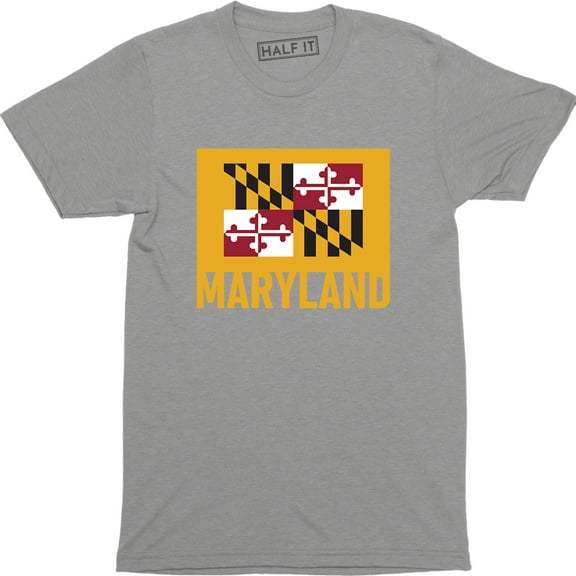 Maryland State Scribble Flag Men's Top Marylander Football Sports T-Shirt