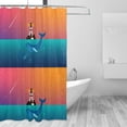 thumbnail image 3 of Zufioo Lighthouse and Whale Pattern Shower Curtain 72x72in, Waterproof Curtain for Bathroom-Waterproof, Mildew-proof, Quick-drying,Home Bathroom Supplies-One Size, 3 of 9