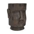 thumbnail image 4 of Outdoor Side Table,Easter Island Moai Statue Pedestal End Table Stool,For Home Patio Deck Sunroom Garden Balcony Yard Lawn,Light Grey Color, 4 of 11