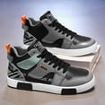 thumbnail image 3 of Men'S New Winter High-Top Sneakers | Korean Style Trendy Skateboard Shoes, Youth Casual Sports Shoes, Fashionable & Versatile Footwear, Upper, Rubber Sole, Lace-Up Closure, 3 of 5