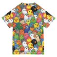 thumbnail image 6 of FORMRS Boys Rash Guard Short Sleeves Swim Shirt Quick Dry UPF 50+ Sun Protection, Sizes 3-12T, Colorful Birds Pattern, 6 of 6