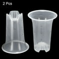 thumbnail image 3 of Uxcell 6.7" Plastic Orchid Pot with Holes Garden Plant Container, Clear 2 Pack, 3 of 5