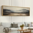 thumbnail image 2 of Large Framed Canvas Print Soft Neutral-Toned Landscape Wall Art Decorative Ready to Hang Painting for Living room Bedroom - 60"x20" Natural Frame, 2 of 7