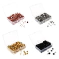 thumbnail image 2 of Milue 400pcs Metal Thumbtack Drawing Pins Pushpin Cork Board Photo Wall Map Markers Office Supply, 2 of 20