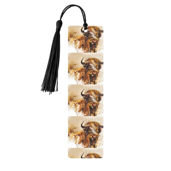 Kdxio Yak Print Metal Tassel Bookmarks,Perfect Gift for Art Lovers and Bookworms Metal Bookmarks for Women