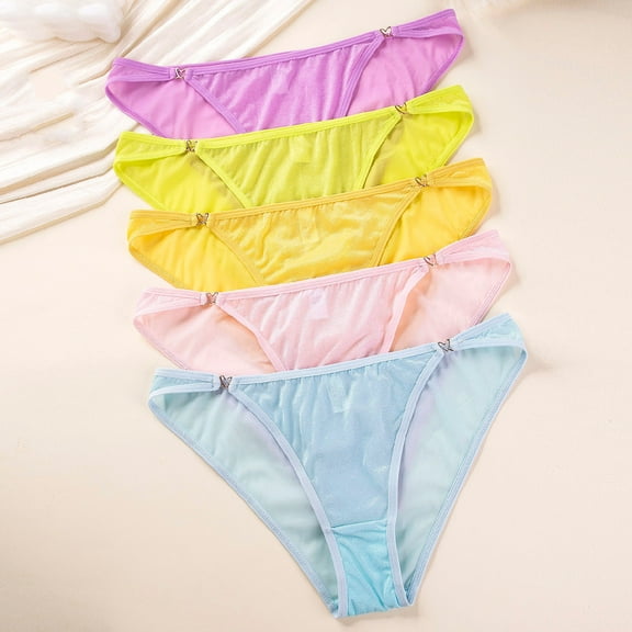 HAOTAGS Women's Seamless Thong,Breathable Stretchable Mesh Ultra-thin Panties Sky Blue S