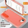thumbnail image 4 of for iPhone 16e Case, iPhone 16e Phone Case with Built in Kickstand, Shockproof/Dustproof/Drop Proof Heavy Duty Military-Grade Rugged Protective Cover for iPhone 16e,Orange,For iPhone 16e, 4 of 8