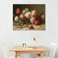 thumbnail image 2 of COMIO  Floral Wall Art, Red Roses Bathroom Art Decor Aesthetic, Farmhouse Vintage Wall Decor for Bedroom Living Room, Office Still Life Paintings Gifts, 2 of 4