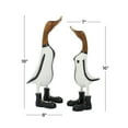 thumbnail image 2 of 16", 19"H White Bamboo Handmade Spotted Duck Sculpture, by DecMode (2 Count), 2 of 9