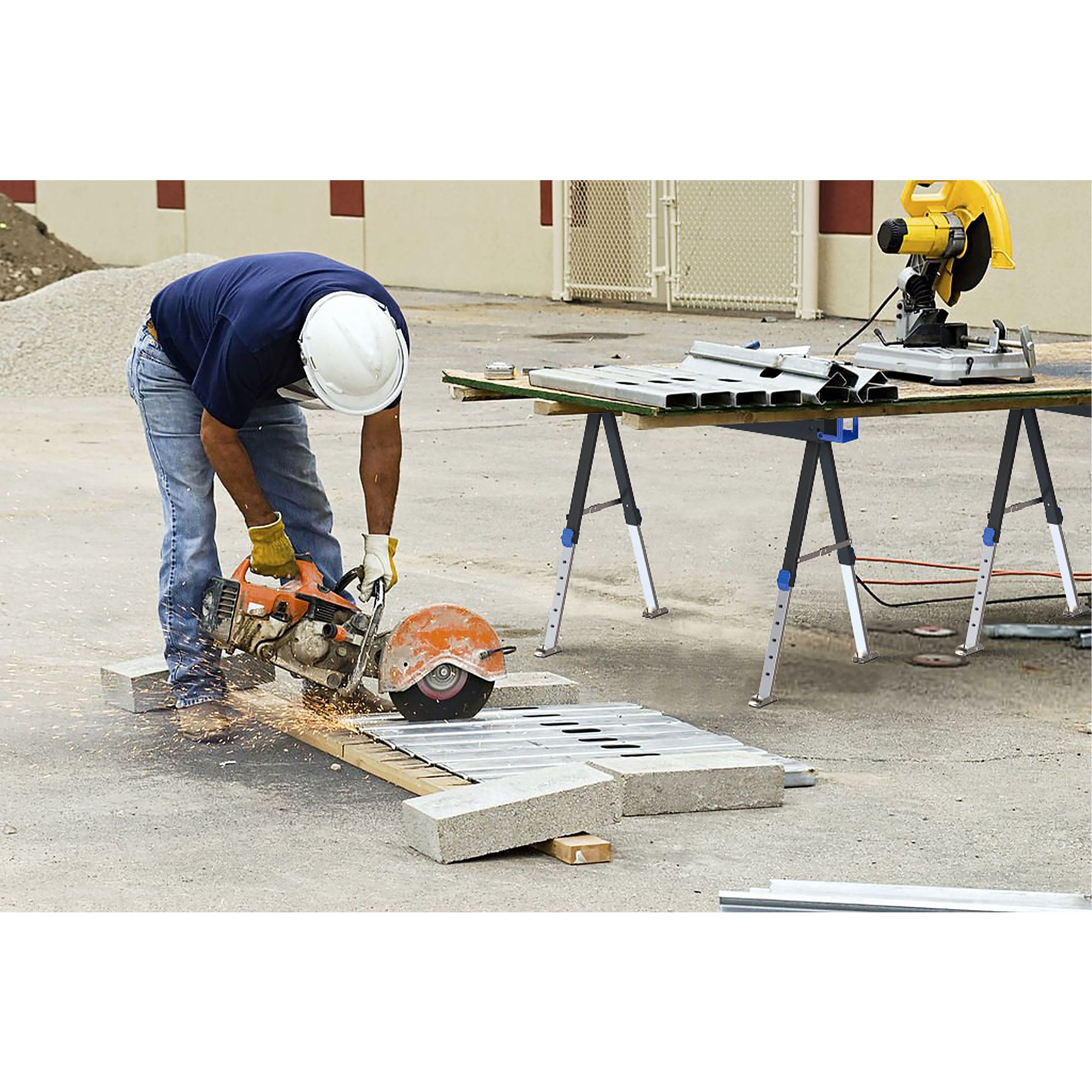 Hart Adjustable Steel Sawhorse (1100-lb Capacity)