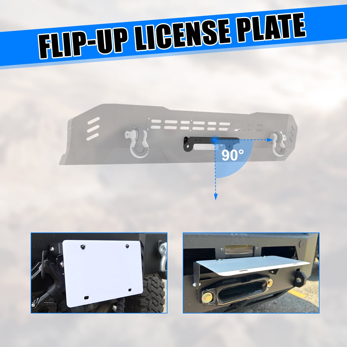 Heavy Duty Steel Front Bumper Fit for 2022 2023 2024 2025 GMC Sierra 1500,Black Powder Coated Front Bumper with Winch Plate