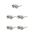 thumbnail image 2 of Dalazy 1/2/3/5 Rond à la Mode pour Femmes Élégant avec Lentille Polarisée Coussinets de Nez Réglables Lunettes Femmes C03 Motif Léopard 5 Pcs, 2 of 6