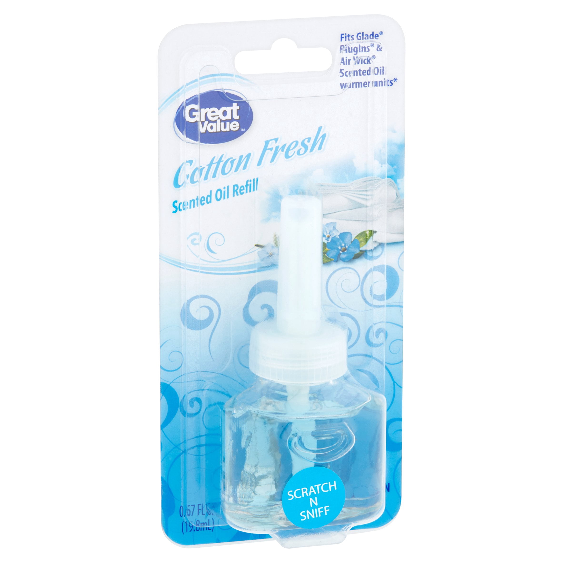 Great Value Scented Oil Refill, Cotton Fresh, 0.67 fl oz