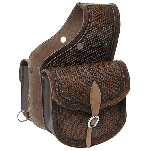 Hilason Western Horse Leather Saddle Bag Heavyduty Traditional Trail Ride
